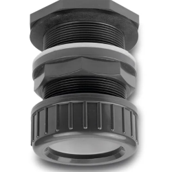 VDL Przepust szczelny przejściowy PVC-U 25 mm x 1" zacisk x GZ 10bar szary